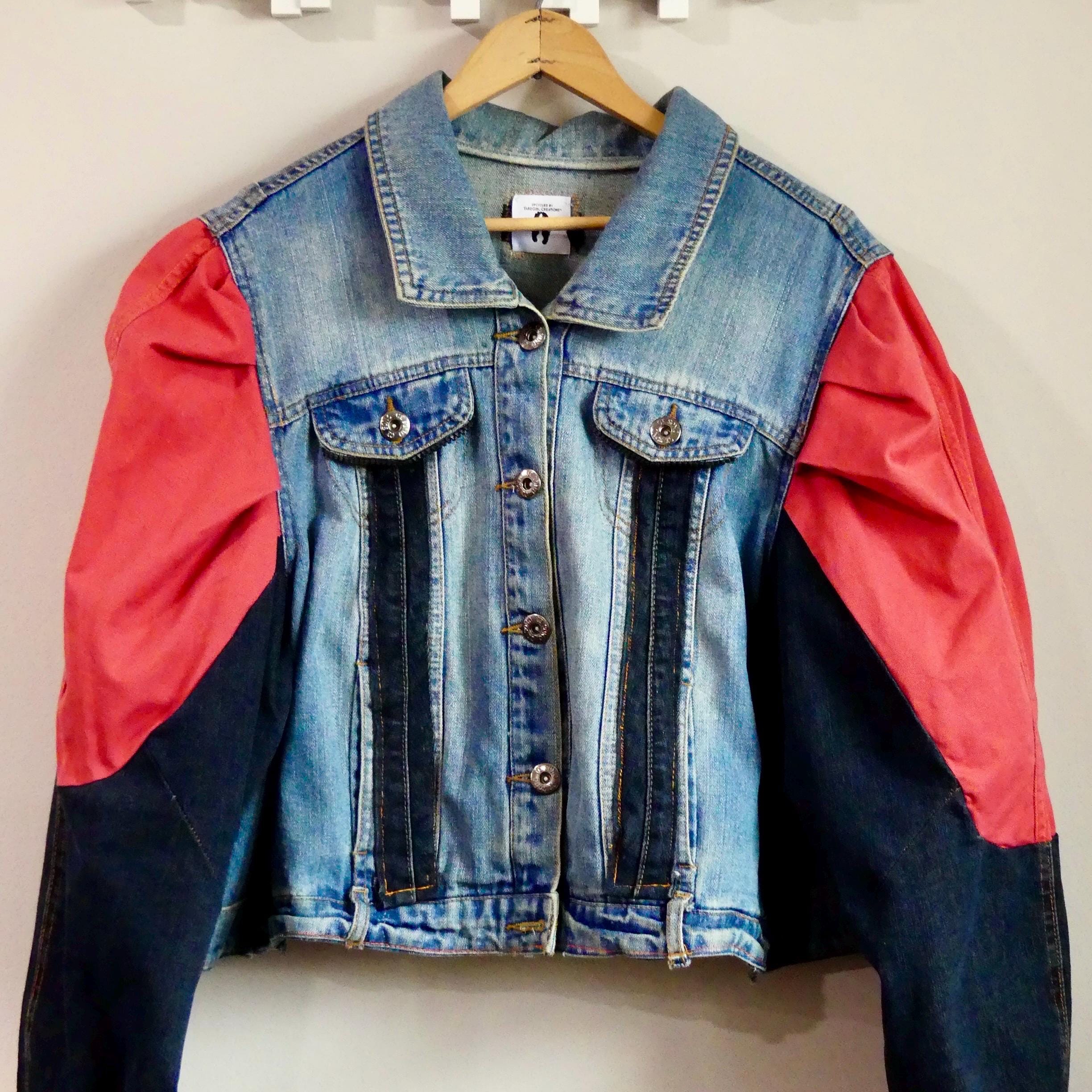 The “Justice” Jacket — Cropped Jean Jacket with Exaggerated Puffed Sleeves