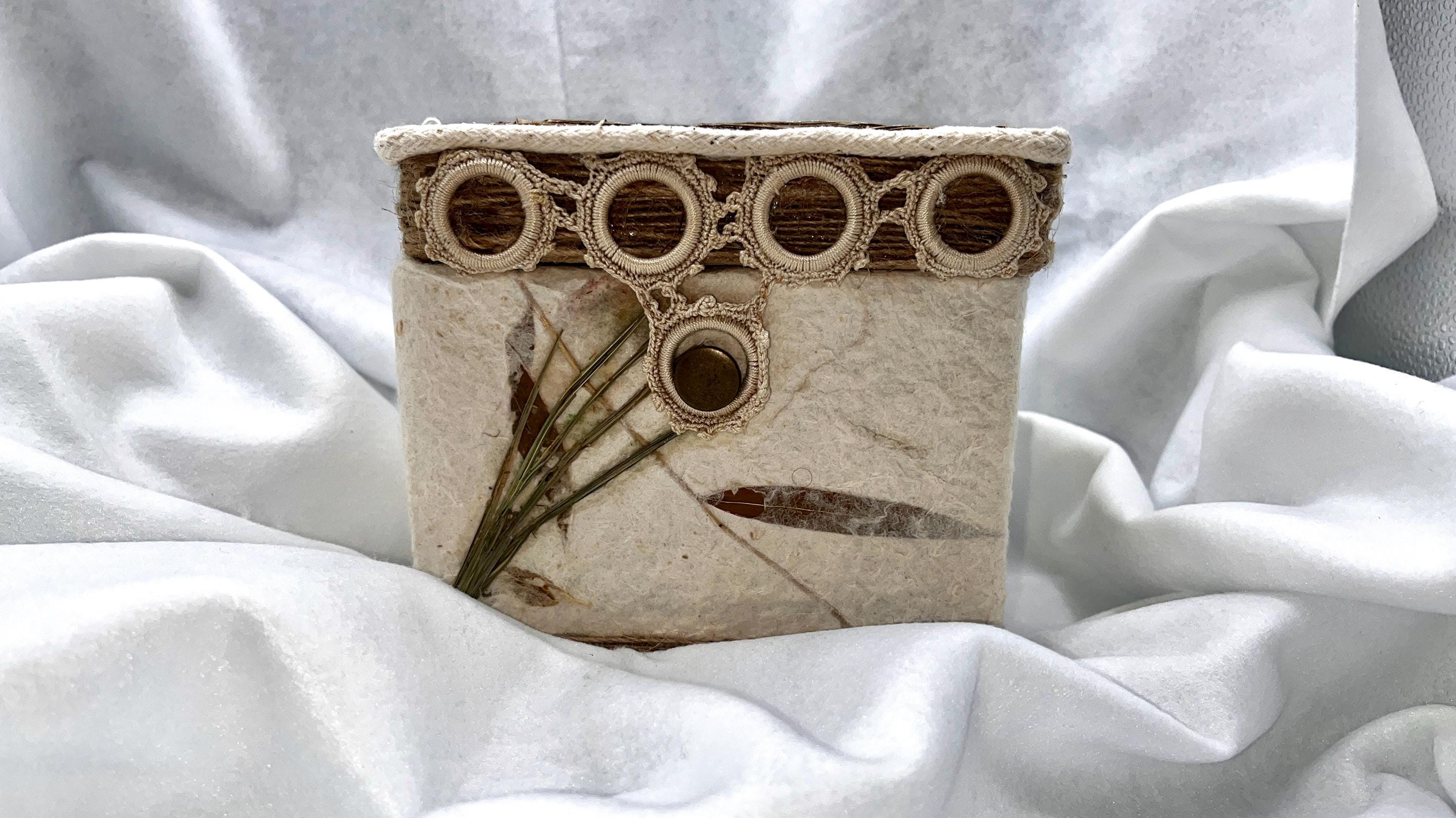 The Nature Box — Handmade Botanical Keepsake Box, Velvet Lined
