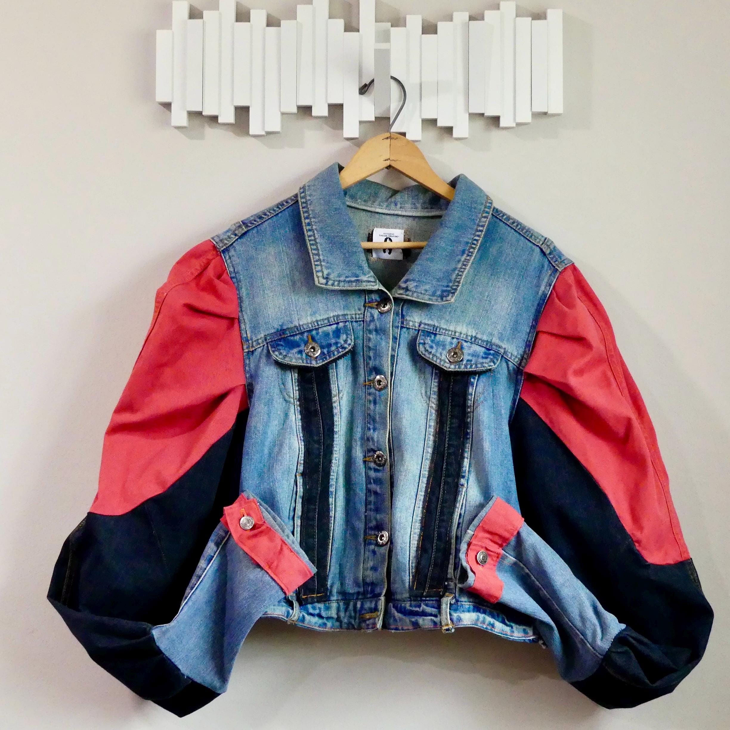 The “Justice” Jacket — Cropped Jean Jacket with Exaggerated Puffed Sleeves