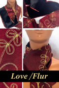 Luxury Unisex Velvet Satin “Silky” Scarves. Color Block, Patchwork Design