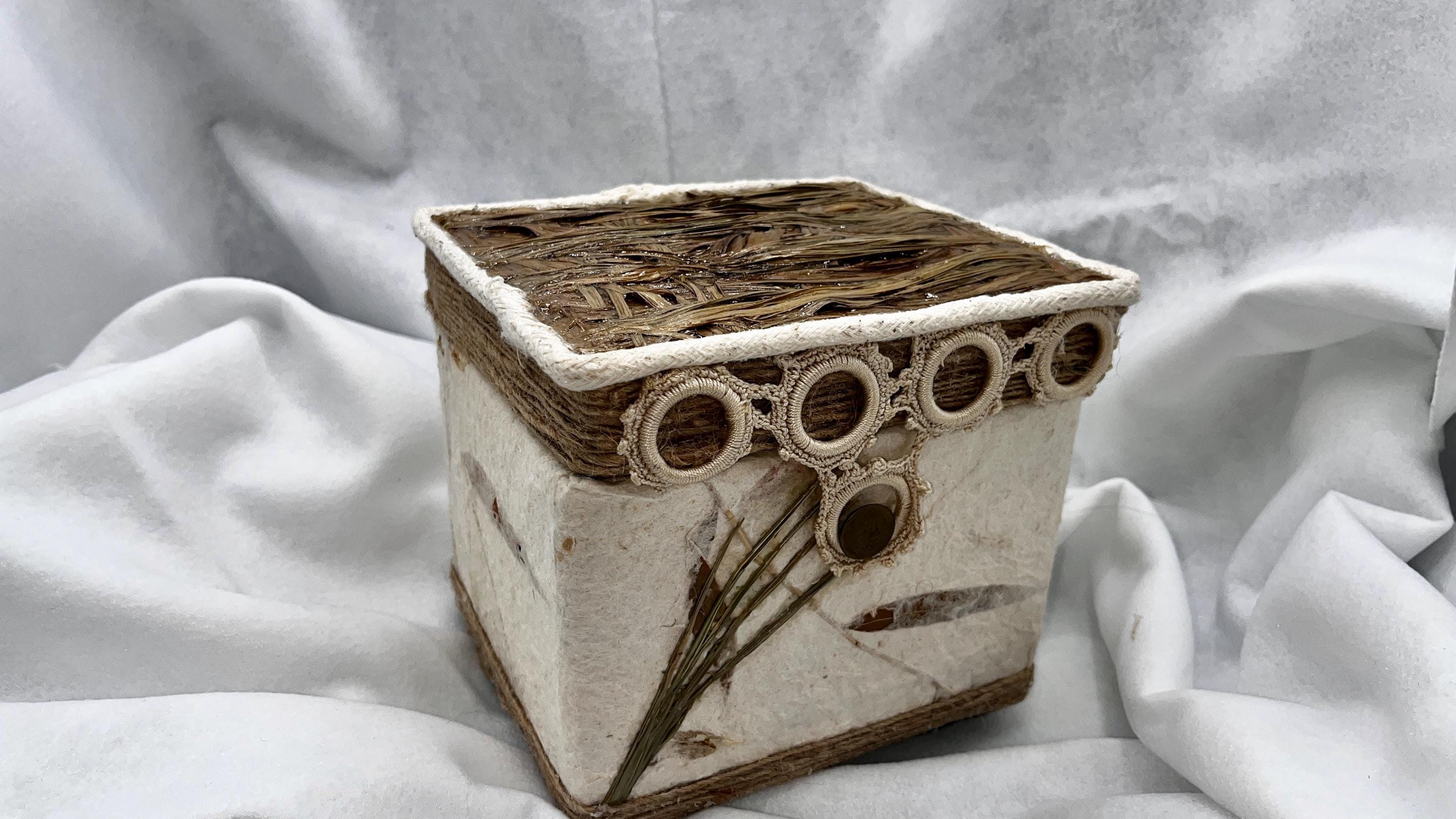 The Nature Box — Handmade Botanical Keepsake Box, Velvet Lined