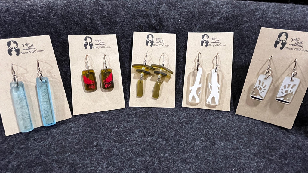 Recycled Glass Bottle Earrings — Curated Artisan Collection