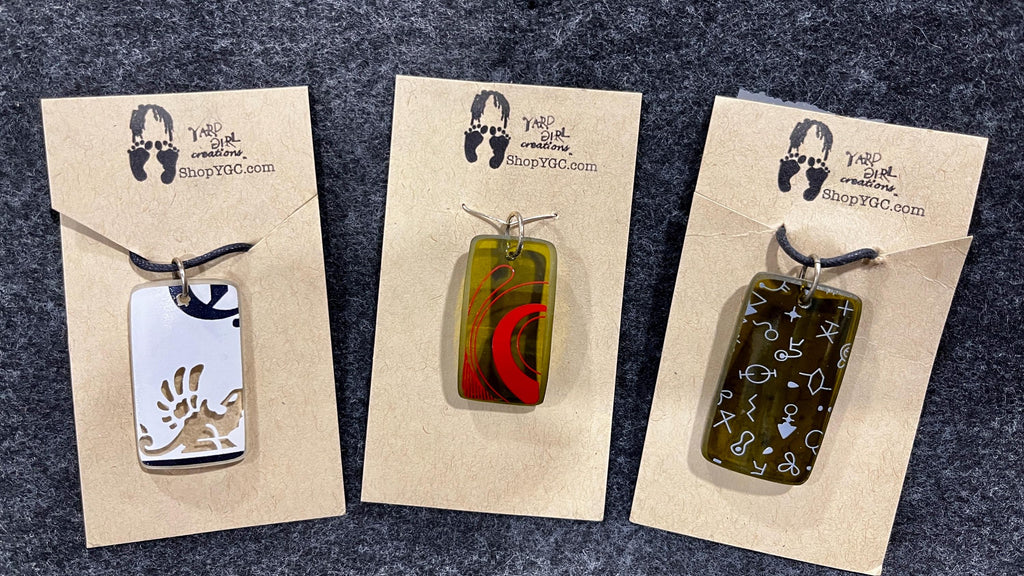 Recycled Glass Bottle Pendants — Curated Artisan Collection
