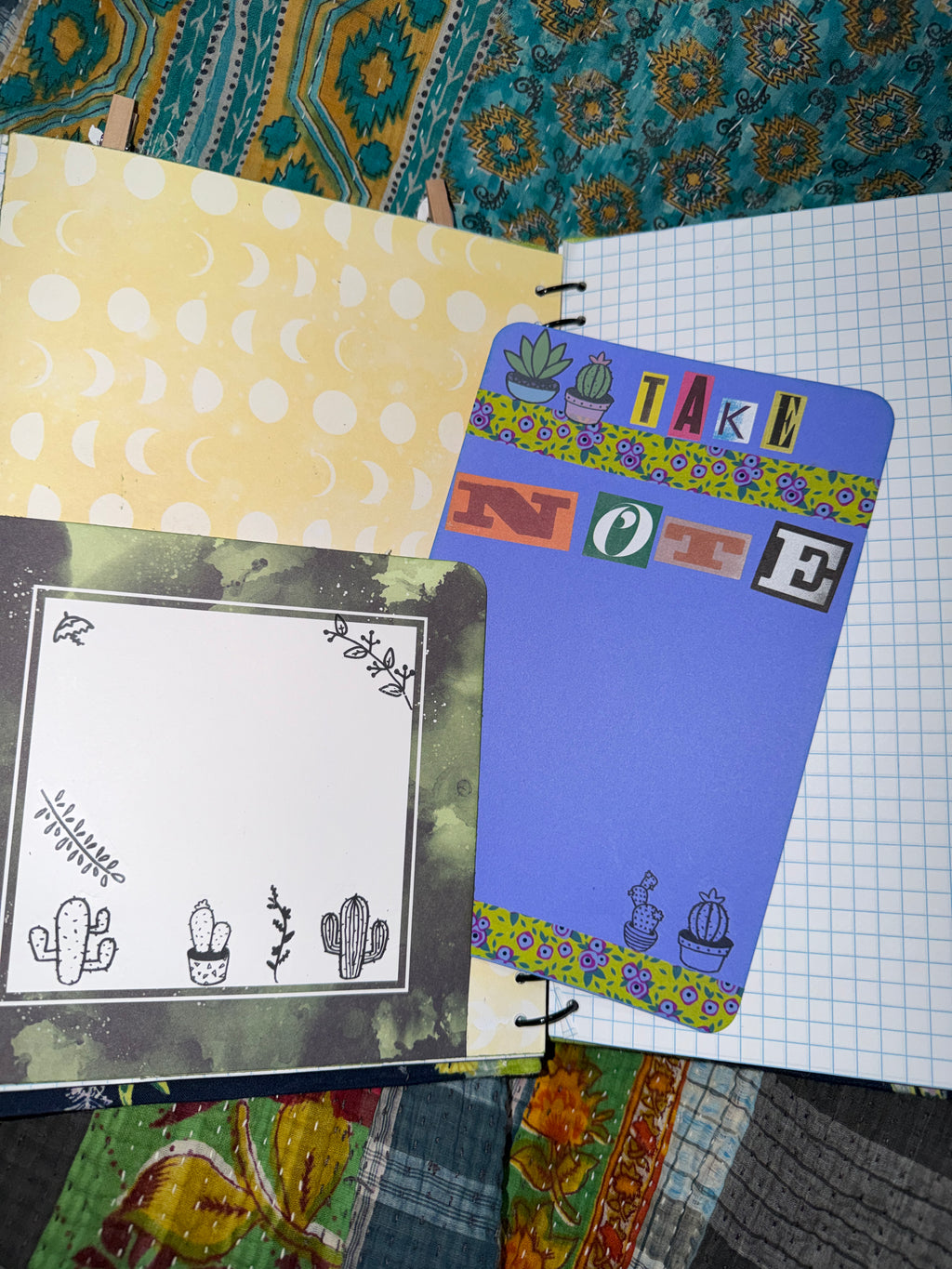 Prickly Pages | Handmade Journal — 11” x 7”