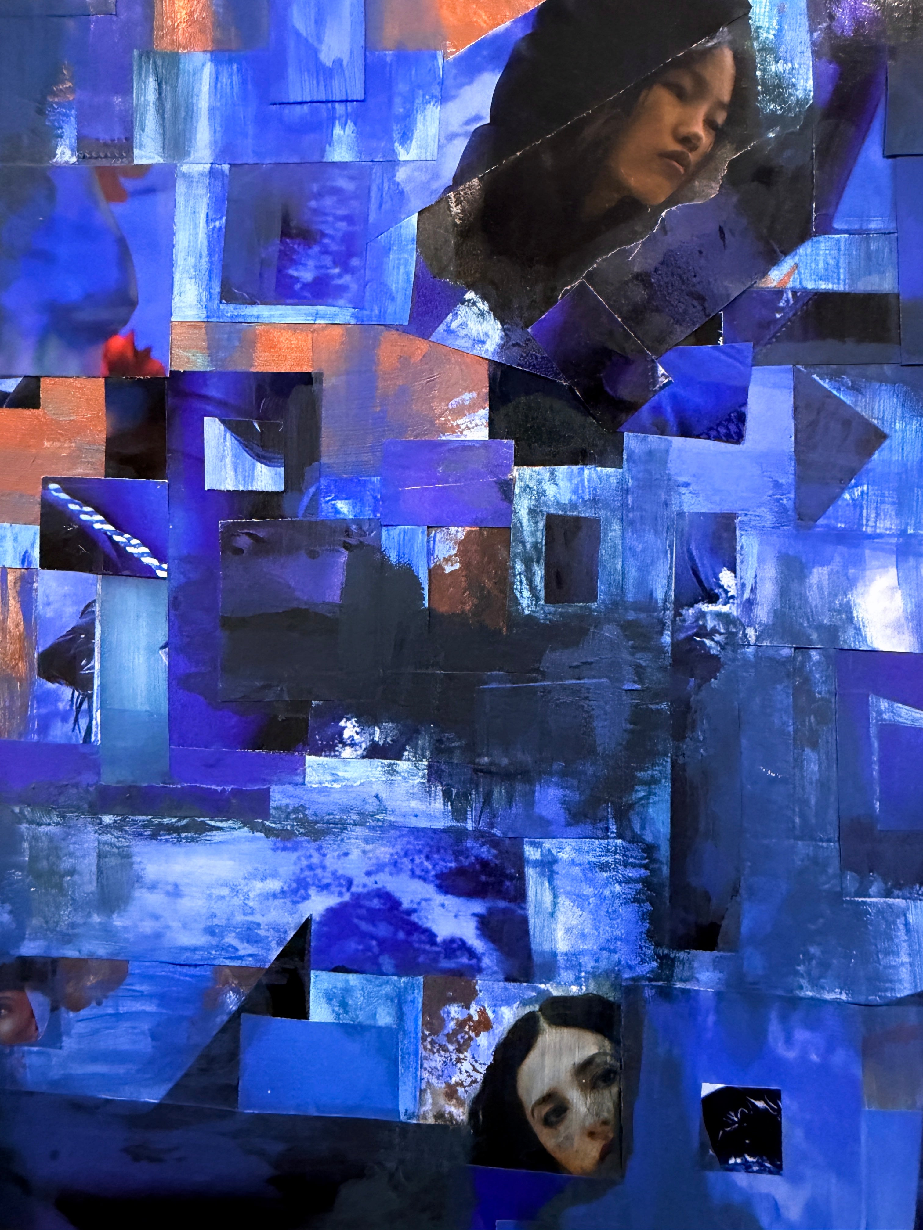 Blue | Original Paper Collage (2026)