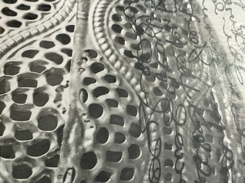 Untitled — Waxed Photograph with Asemic Writing (2026)