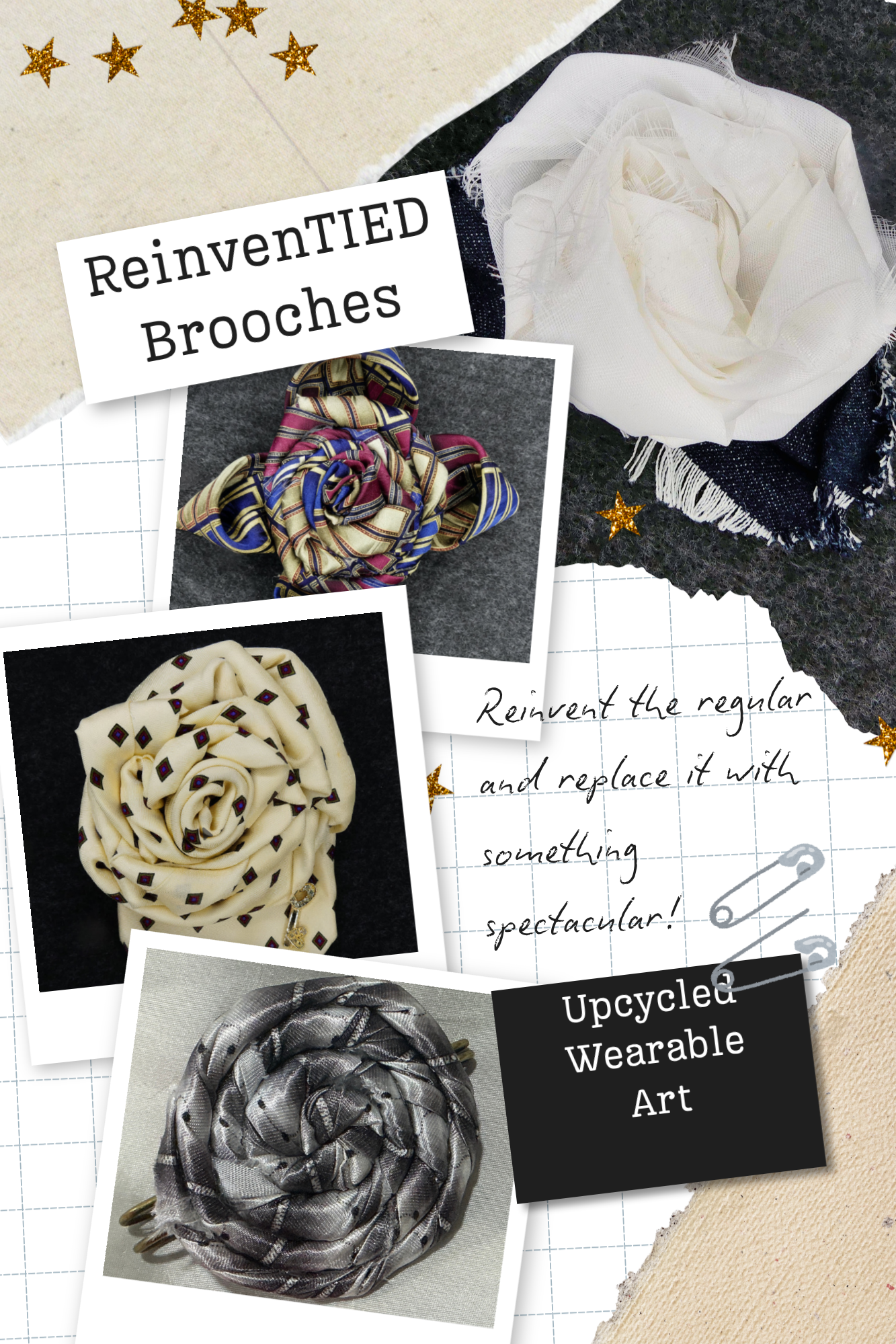 ReinvenTIED Brooches — A