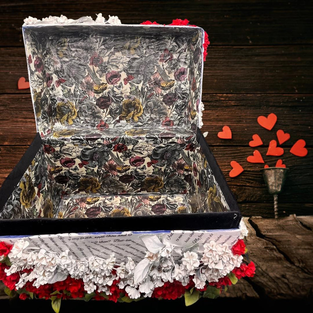 The Love Box — Decoupage Flower Keepsake Storage Box