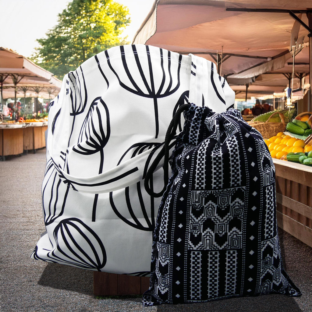 Black & White Harmony Tote Set