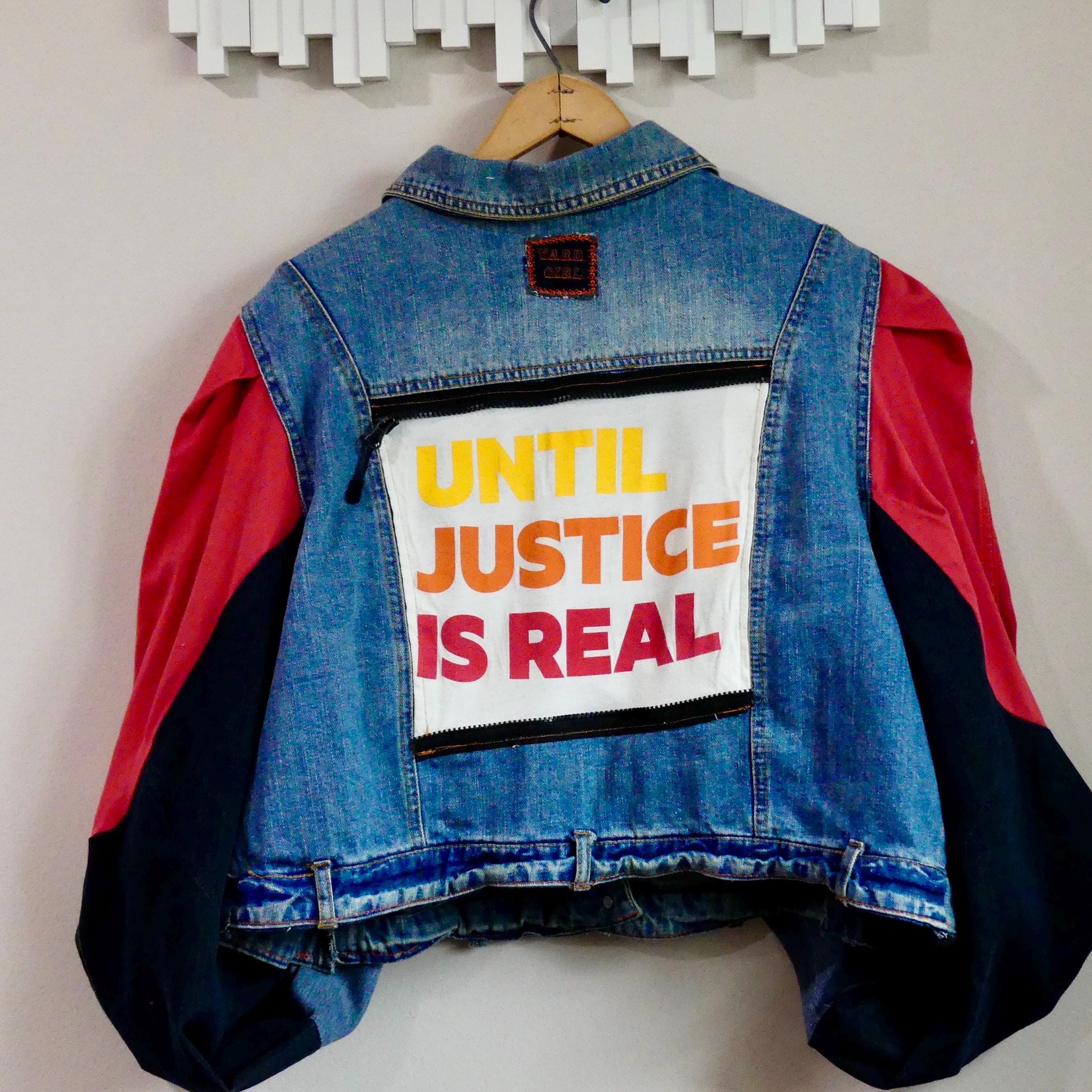 The “Justice” Jacket — Cropped Jean Jacket with Exaggerated Puffed Sleeves