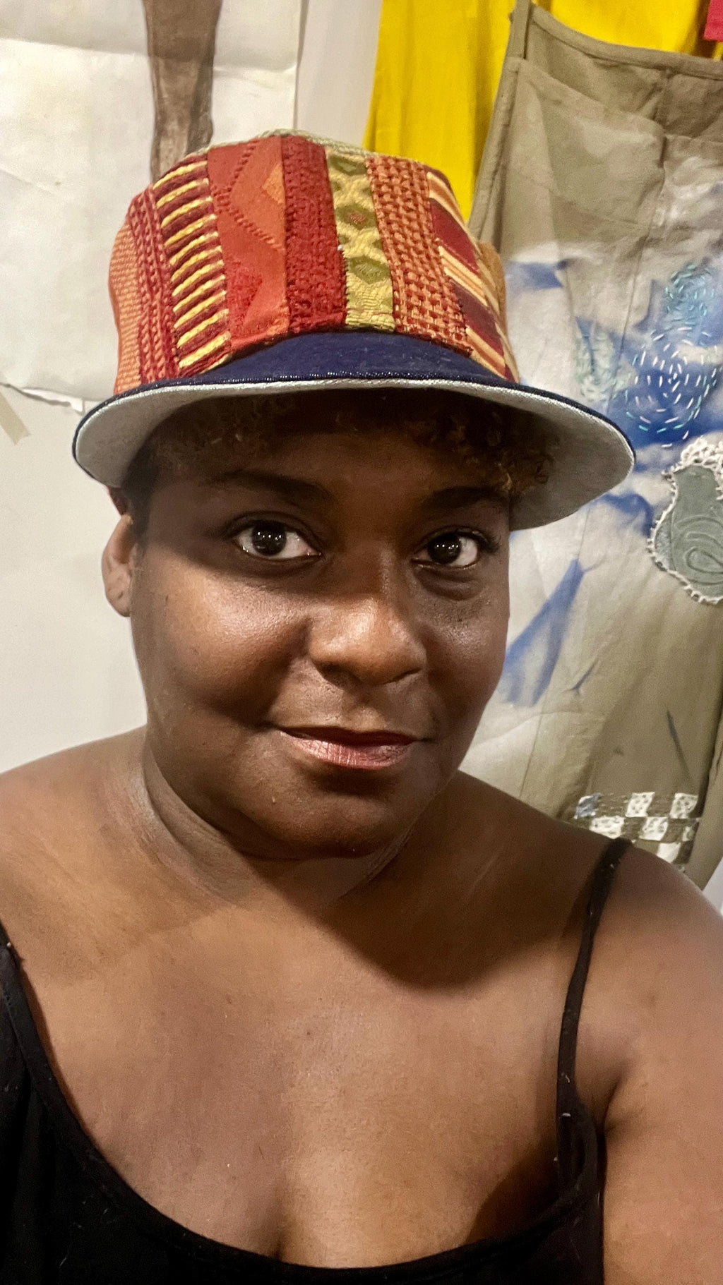 Chenille Scrap Cap / Fall Colors