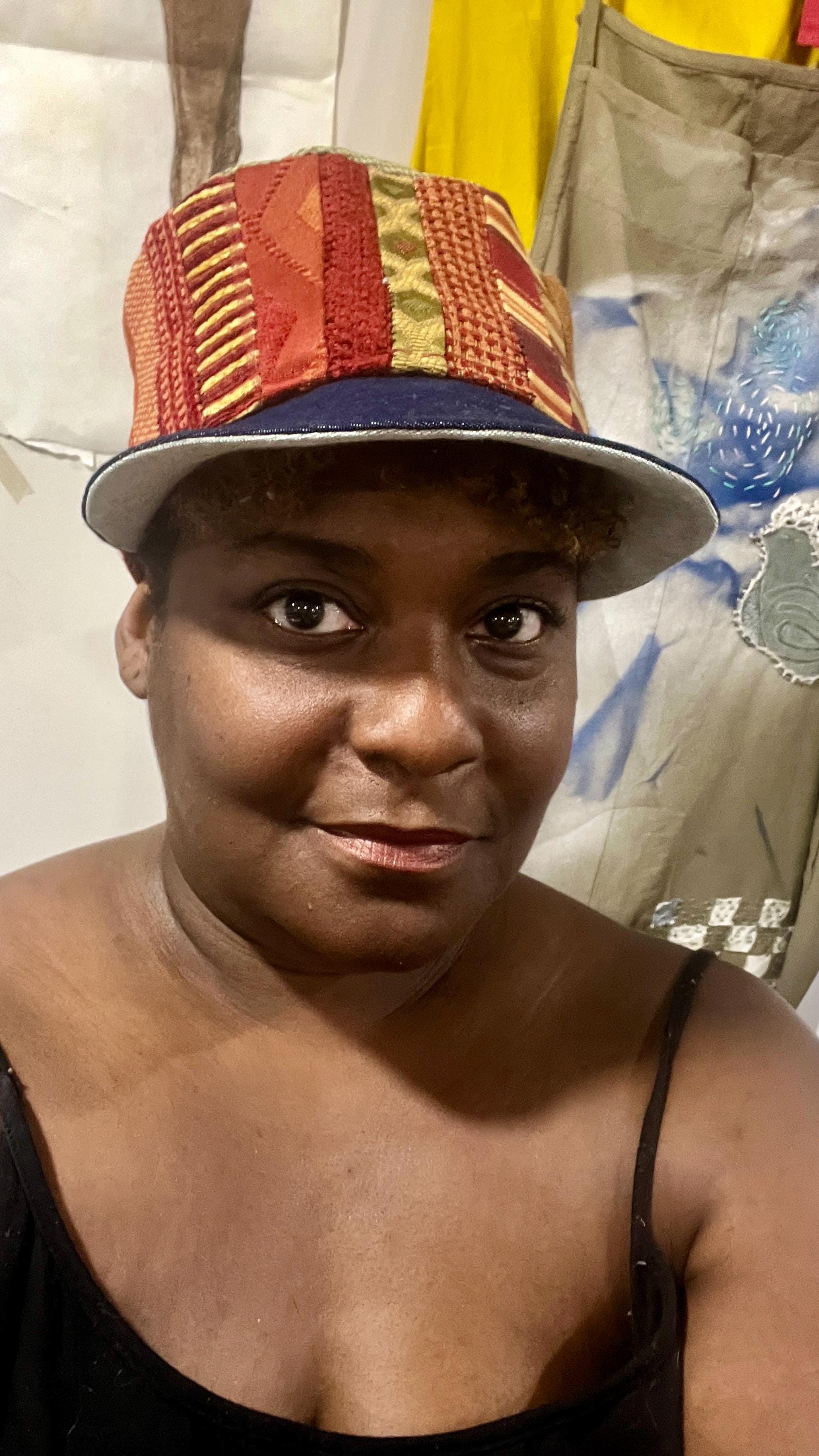 Chenille Scrap Cap / Fall Colors