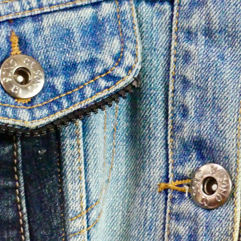 The “Justice” Jacket — Cropped Jean Jacket with Exaggerated Puffed Sleeves
