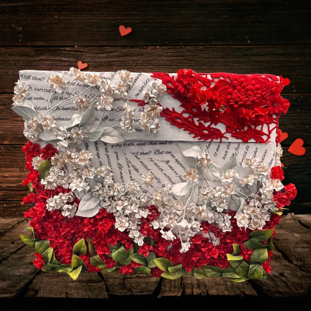 The Love Box — Decoupage Flower Keepsake Storage Box